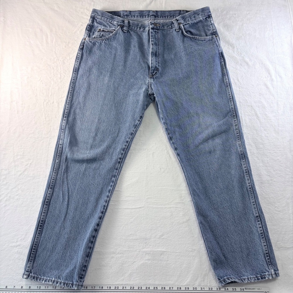 Wrangler Jeans Straight Leg Blue Five Pocket Denim 40 X 30